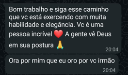 Feedback real de passageiro do Cleston José via WhatsApp